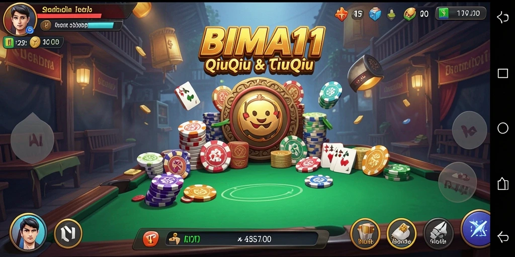 Tampilan gameplay QiuQiu yang menarik dan interaktif di BIMA11.