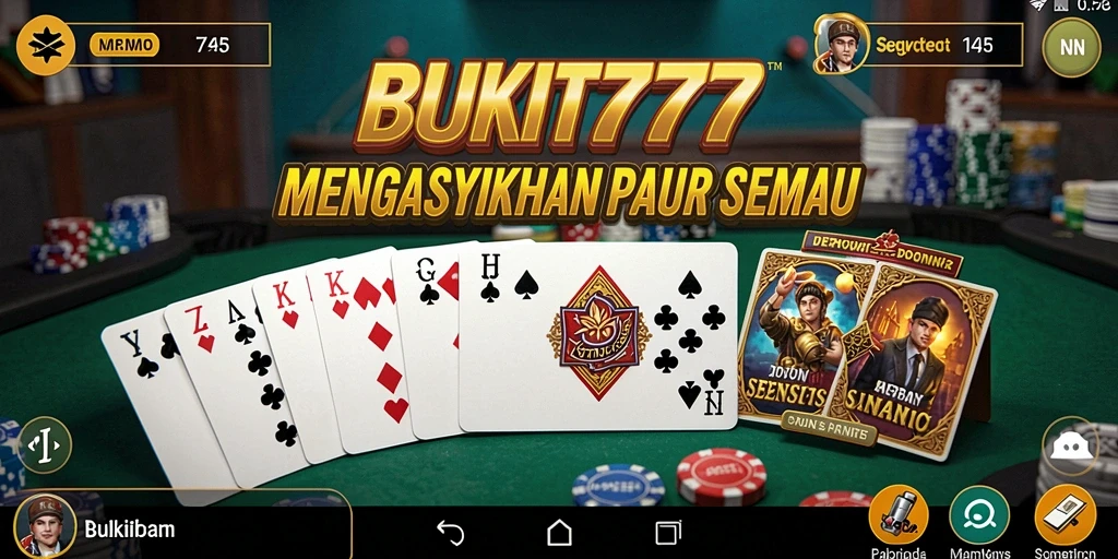 Tangkapan layar utama BUKIT777 menunjukkan keseruan bermain Domino.