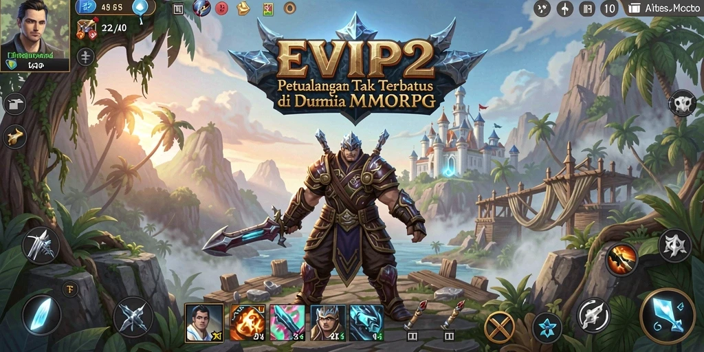 Tangkapan layar gameplay menarik dari EVIP2 yang menunjukkan petualangan seru di dunia MMORPG.