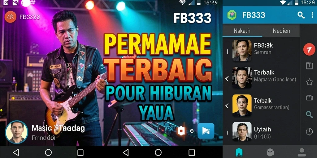 Gameplay FB333 menampilkan interaksi musik yang menyenangkan.