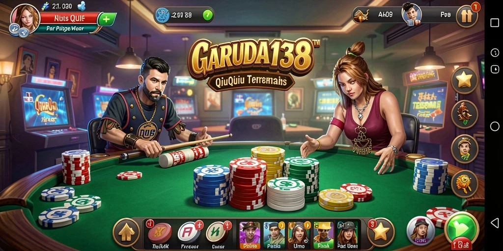 Screenshot utama yang menampilkan serunya bermain GARUDA138 QiuQiu.