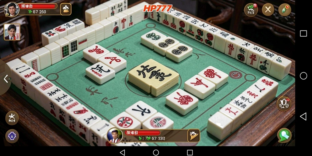 Screenshot gameplay Mahjong HP777 yang seru dan menantang.