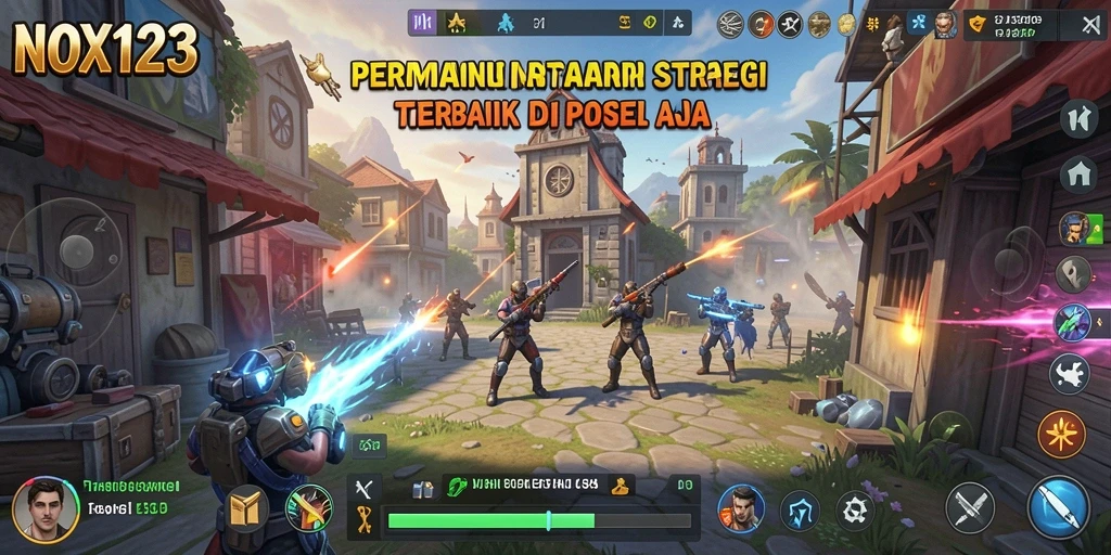 Gameplay dinamis NOX123 yang menantang strategi pemain.