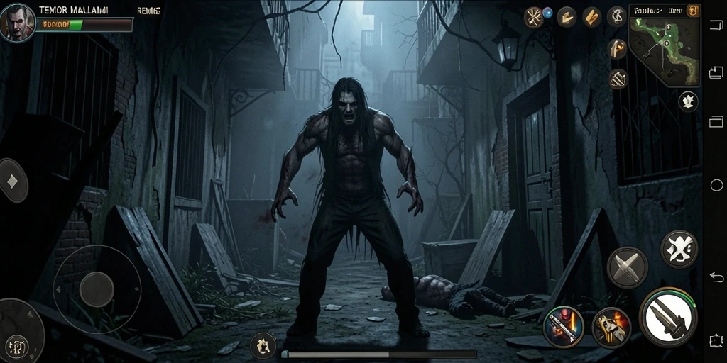 Tangkapan layar dari gameplay REMI62 yang menyeramkan dan mencekam.
