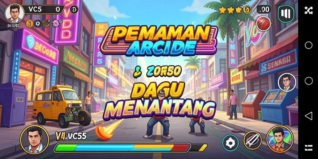 Tampilan menarik dari gameplay VC55 yang seru dan menantang.